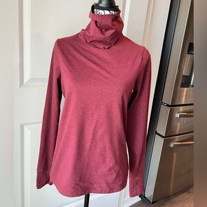 Prana Burgundy Long Sleeve turtleneck Top. Medium